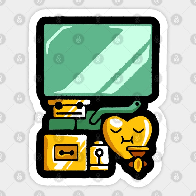 adventure time BMO insides Sticker by The Japanese Fox